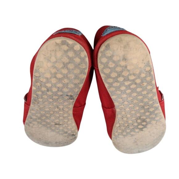 Toms Shoes Womens 6 Flats Casual Canvas Slip On Red Loafer Classic Alpargatas - Picture 11 of 12